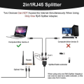 Miniatyrbillede 2 af 5: Lan Ethernet Adapter RJ45 Han til 2 Hun Splitter RJ45 1 til 2 Ethernet Lan Netværksadapter Kabel