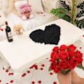 Miniatyrbilde 7 av 7: 2000 stykker roseblader, kunstige roseblomster uten smak, emulerte roseblader for romantiske scener, bryllupsdag, bursdag, tilståelsesdekorasjon Black
