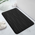 Miniatyrbillede 1 af 5: Bademåtte i Memory Foam, Ekstra Blød, Skridsikker, 40 x 60 cm, Sort