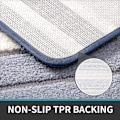 Miniatyrbilde 3 av 4: Badematte 15,7 x 23,6 tommer Sklisikker badematte Superabsorberende vann, maskinvaskbar, mikrofiber absorberende badegulvmatte, blå