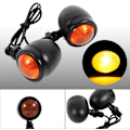 Miniatyrbillede 5 af 8: 4 stk. Motorcykel Blinklys Retro Blinklys Lys Blinklys 12V Blinklys Universal Black,Yellow