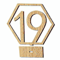 Miniatyrbillede 4 af 4: 1-20 Træ Bryllup Bordnumre Hexagon Form Med Holder Base Catering Dcor