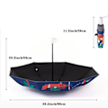 Miniatyrbillede 4 af 4: Automatisk Foldbar Paraply UV-Resistent Rejseparaply En-Knap Åben-Luk Cartoon Dinosaur Print Anti-Tilbagefald Design Bærbar Vand-Vindsikker