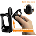 Miniatyrbilde 7 av 7: Sykkelflaskeholder, Svart Sykkelkoppholder 360 Graders Rotasjon Sykkelvannflaskebur; passer sykler, terrengsykler, barnevogner og rullestoler Black