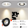 Miniatyrbillede 2 af 3: 6 x LED-downlights, 5W indbyggede loftslamper, varmt hvidt IP44 til badeværelse, køkken, stue, gang (sort)