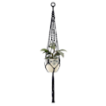 Miniatyrbild 1 av 4: 2 st Macrame Växthängare Inomhus Utomhus Hängande Planterkorg Bomullsrep Handgjord Blomkruka Nätväska