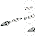Miniatyrbillede 2 af 5: Metal Citruspresser i rustfrit stål, citronpresser, appelsinpresser, frugtpresser, saftpresser til hjemmekøkkenet (1 stk., sølv)