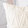 Miniatyrbillede 4 af 5: Sæt af 2 Bløde Plys Kort Uld Fløjl Dekorative Pudebetræk Luksus Stil Kast Pudebetræk Pude Skal Til Sofa Soveværelse Kvadrat Beige 18x18 Tommer