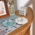 Miniatyrbillede 4 af 8: Keramisk smykkedish, gaver til kvinder, bladformet smykkeskål, lille ringholder, natbord pynt, entré pynt, hjemmedekor B Small Lightblue