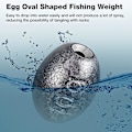 Miniatyrbild 4 av 5: 20 stycken äggfiskesänken olivformad sänkevikt gjutning för fiske bottenfiske fiskeredskap fiskesänkevikter, en 10g