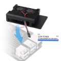 Pikkukuva 4 / 5: Raspberry Pi 4:lle tarkoitettu kotelo kahdella tuulettimella ja metallisella sulkemisella