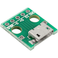 Pikkukuva 4 / 5: Haljia Micro USB - Dip-sovitin 5-nastainen naarasliitin tyyppi B PCB-muunninmoduulilevy (4 kpl)