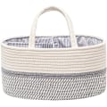 Miniatyrbild 1 av 7: Babyblöj Caddy Organiser, Bärbar Bomullsrep Vävd Blöj Caddy - Barnkammare Förvaring, DIY Korg med Utbytbara Fack, Nyfödd Duschpresent 8gugray