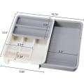 Miniatyrbillede 2 af 5: Bestik Organizer Udvidbar og Justerbar Bestik Skuffe Organizer til Køkkenredskaber 7 Rum BPA Fri Bestik Indsats Organizer Multifunktionel