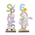 Pikkukuva 1 / 5: 2 kpl Hello Spring Easter -kirjaimet puusta, kodin koristeluun