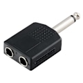 Miniatyrbillede 3 af 5: Hunstik Audio Adapter Hun til Dobbelt Hun Jack Audio Y Splitter Konvertere (2 stk, Sort)
