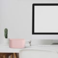 Miniatyrbild 5 av 5: Liten Papperskorg för Skrivbord med Knapplock för Kontor, Badrum, Kök och Sovrum, Djurfoderförvaring (rosa)