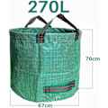 Miniatyrbillede 2 af 8: Haveaffaldssække 270L x 2 Heavy Duty Haveaffaldssække, Genanvendelige Haveaffaldssække med Håndtag, Ideelle til Opsamling af Haveaffald, Planteaffald, Græs og Blade