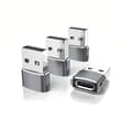 Miniatyrbillede 1 af 5: 4-pak USB til USB-C-adapter, Type-C hun til han bilopladerkonverter til ny iPhone 16 Pro Max Plus 15 14 13