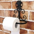 Pikkukuva 2 / 5: Seinälle kiinnitettävä vintage-rauta wc-paperirullan pidike pyyheteline kylpyhuoneen sisustus