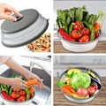 Miniatyrbilde 5 av 5: Mikrobølgeovn Sprutbeskyttelse Ventilert for Mat, Sprutbeskyttelse & Dørslag Kjøkken Gadgetr-Sikker, BPA-Fri Silikon & Plast (1 Pakke) 1