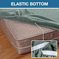 Miniatyrbilde 3 av 7: Stretch Sofa Setetrekk Sofa Couch Møbelbeskytter Sofa Overtrekk med Elastisk Bunn Spandex Jacquard Stoff Små Ruter(C Sage 1 Cushion Armchair