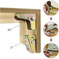 Miniatyrbilde 5 av 5: 2 stk. Foldbare Bordbein, Låsbar Utvidelsesbord- og Sengbein, Varmtvalset Stål Foldbar Sofa- og Sengbein 2,2 mm Tykkelse Møbeltilbehør