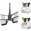 Miniatyrbillede 6 af 8: Butterfly Pisk til Thermomix TM5 TM6 TM31, Sort Butterfly Blandingsske Madprocessor Udskiftning Køkkenhjælper Mikser Tilbehør Dele Omrører Bat Grey