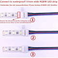 Miniatyrbillede 3 af 5: 10 stk. RGBW 5-bens kabelforbindelser til 10 mm LED-bånd, lysbåndsadapter uden lodning til at forbinde 2 LED-bånd