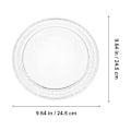 Pikkukuva 2 / 5: 9,6 Tuuman Mikroaaltouunin Lasilevy Käytännöllinen Kiertolevy Tasainen Pohja Lasikulho 24,5 Cm