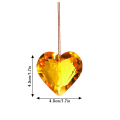 Miniatyrbilde 5 av 5: 5 stk Hjerteformet Krystall Solfanger Henge Ornament anheng, Regnbue Maker Glass Solfanger Henge For Vindu