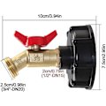 Miniatyrbilde 5 av 5: IBC Tank Tilkoblingskran Adapter Tankkran Avløp Tankadapter For IBC Tank Adapter 1/2&quot; Kranutløp Tilkoblingsventil Kran Hage Slange Tilbehør