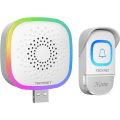 Pikkukuva 1 / 7: Langaton Ovikell, Paristokäyttöinen Ovikell RGB-Valolla, IP66 Vedenkestävä USB Mini Langaton Ovikell Sarja, 400M Langaton Kantama, 60 Soittoääntä & Plug inBlack Plug inBlack