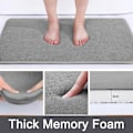 Miniatyrbillede 2 af 5: Memory Foam Bademåtte 23,6x47,2 tommer, skridsikker bademåtte absorberende bademåtter til badeværelse, grå