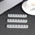 Miniatyrbilde 3 av 3: 3 stk. Skrivebords Data Linje Organizer Silikon Gel Data Wire Winder Multi-purpose Kabel Wire Wrapper For Kontor Hjem (grå)