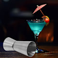Miniatyrbillede 4 af 8: 25ml/50ml Rustfrit Stål Jigger Bar Craft Dobbelt Spirit Målekop Dobbelt Jigger til Bar Cocktail Shot Måling