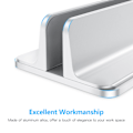 Miniatyrbillede 5 af 5: Vertikal bærbar computer stand justerbar, aluminium MacBook stand sølv