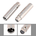 Miniatyrbillede 3 af 4: 2 stk. Mikrofonkontakt 3-polet XLR Han til Hun Stik Lyd Mikrofon Forlænger Adapter Stik