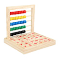 Miniatyrbillede 3 af 4: Træ Matematikblokke Uddannelse Tidlig Læring Lyse Farver Færdighedsudvikling Matematik Tællebræt Legetøj