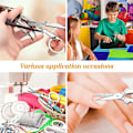 Miniatyrbilde 3 av 5: Pieces Folding Saks Bærbare Saks i Rustfritt Stål Små Folding Saks Bærbare Reisesaks Mini Folding Saks For Hjem Reise, Sølv