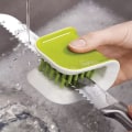 Miniatyrbillede 4 af 5: Knivbørste og bestikrengøringsbørste børste skrubbekøkkenvask skridsikker multifunktionel rengøringsbørste