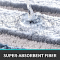 Miniatyrbilde 2 av 4: Badematte 15,7 x 23,6 tommer Sklisikker badematte Superabsorberende vann, maskinvaskbar, mikrofiber absorberende badegulvmatte, blå