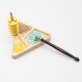 Miniatyrbild 5 av 5: Träpärlvävstol Kit Triangel Vävning Pärlor DIY Stickmaskin Bräda Organizer Fack
