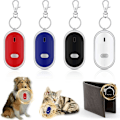 Miniatyrbilde 5 av 5: KeyFinder (hvit), nøkkelringlokalisator for å finne tapte nøkler, smart nøkkelfinner, fløyteaktivering, LED-lydnøkkelring, alarm og blinkende lys