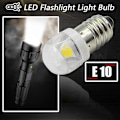 Miniatyrbillede 2 af 5: 4 stk. 3V 0,2W E10 LED-pærer 5050 1smd Hvid 3000k LED-pære Udskiftning Opgradering Til Forlygter Lommelygter Lommelygter