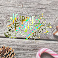 Miniatyrbillede 5 af 5: Happy Easter Ord Med Kanin Kylling Metal Skære Dør Stencil Diy Scrapbog Form