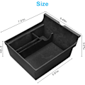 Miniatyrbillede 2 af 7: Midterkonsoll Organizer Bakke, Flocked Armlæn Gemt Cubby Skuffe Opbevaringsboks, til Seneste 2023-2021 Tesla Model 3/Y Center Console Organizer Center Console Organizer