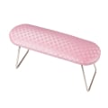 Miniatyrbilde 1 av 2: Mikrofiber Lær Neglestøtte Manikyr Håndpute Rustfritt Stål Holder Med Sklisikker Silikonstripe Profesjonell Neglestøtte Pute Bord Skrivebord Stasjon