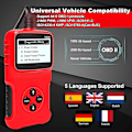 Miniatyrbild 5 av 7: Car OBD2 Scanner Universal Wired Auto Engine Fault Code Reader CAN Diagnostic Scan Tool V309 för Check Engine Light, I/M Readiness Smog Check, HD LCD V309