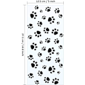 Miniatyrbillede 2 af 5: 100 Paw Print Poser, Varmeforseglede Slikposer, Hundegave, Kattegodbidsposer Med 100 Sølv Twist Ties Til Kæledyrsgodbidsfestgaver (sort)